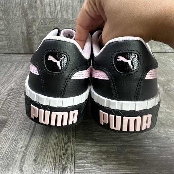 Puma Cali Youth size 7/Women's 8.5 Black Pearl Pink Causal Shoes 368859-10 - Picture 6 of 8